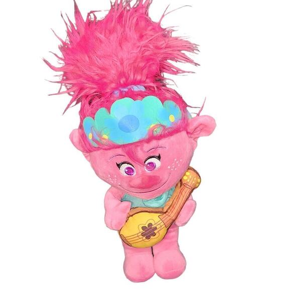 DreamWorks Trolls Poppy Doll World Tour Poppy 21" Ukulele Pink Cute Movie - Picture 1 of 6